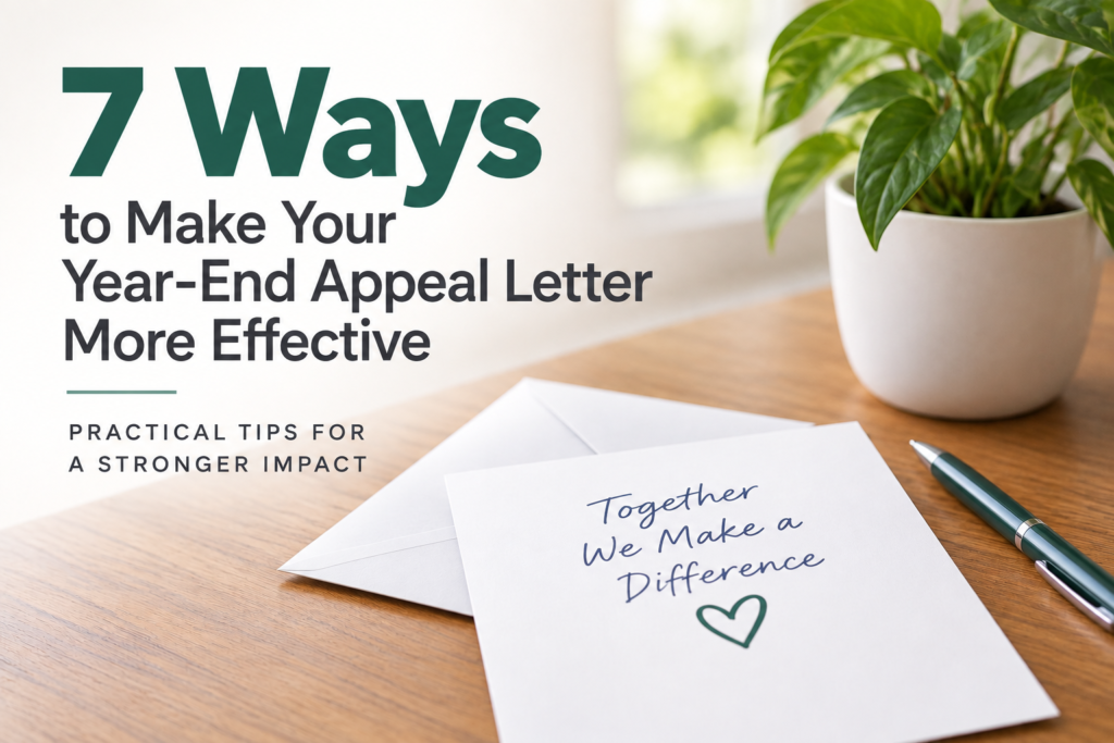 7 Ways to make your year end appeal letter